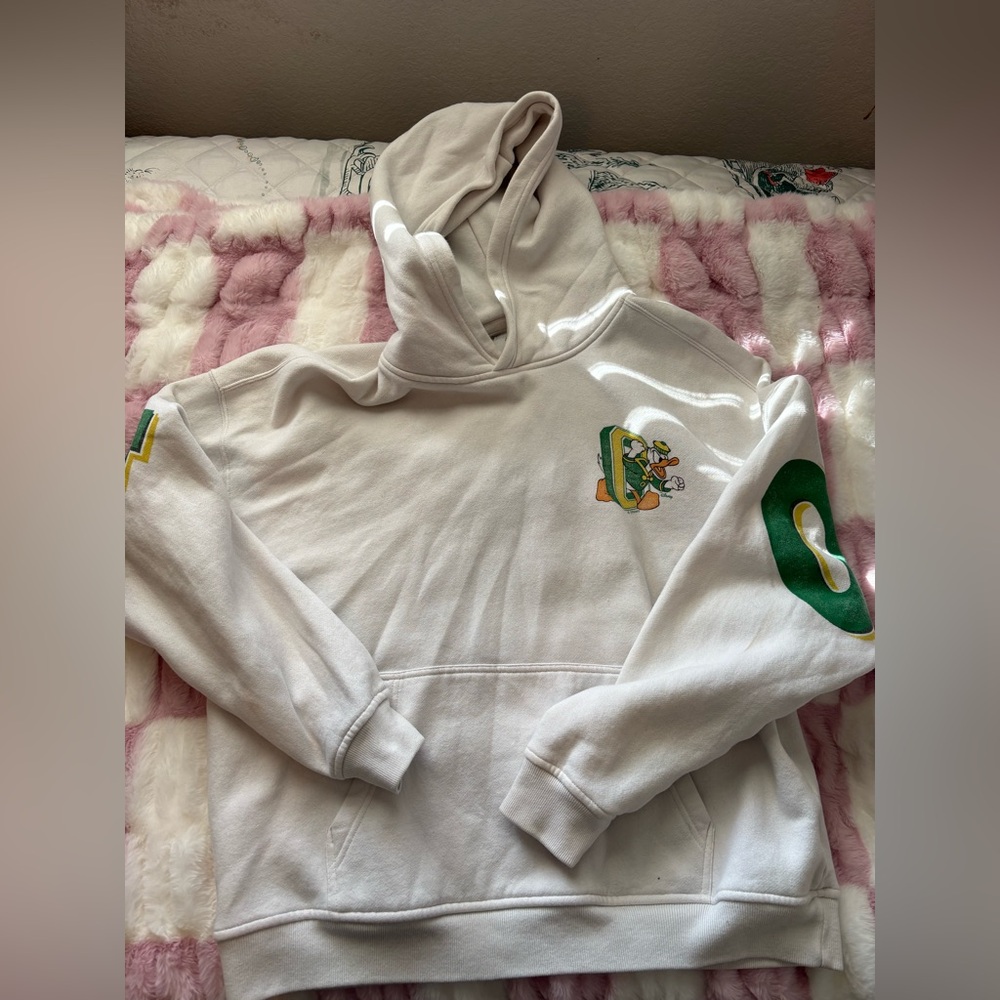 Hollister Cream Boxy Fit Hoodie